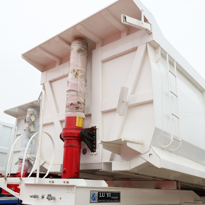 351-450 pk Halvepijp Achterste Dump Truck Aanhanger Tipper Halve aanhanger met 4 assen 40cbm 80tons