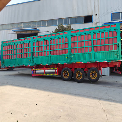 Gepersonaliseerde kleur staal 3 as stake hek half-trailer voor vrachtcontainer transport