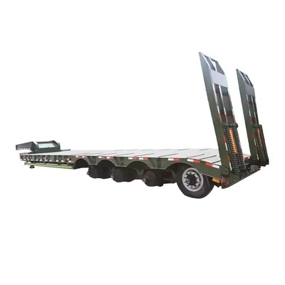 BPW/Fuwa 3,5 m Gooseneck Tri Axles 4 Axles 70 80ton Low Deck Lowbed Semi Trailers voor machines