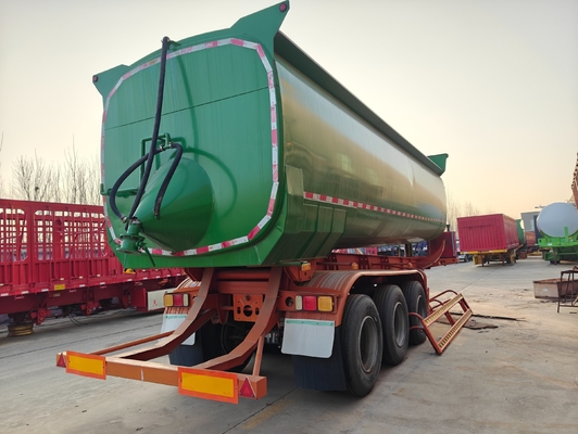 50t 60t 4 assen Zware zijkant Aluminium Achterste 30 50 60ton Hydraulische Semi Truck Dump Trailer