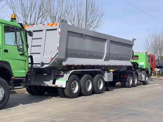 3 as 35/40/45 Cbm 40 50 60 80 ton Hydraulische eindkoppelaar Truck Achterste dumptrailer