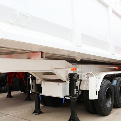 351-450 pk Halvepijp Achterste Dump Truck Aanhanger Tipper Halve aanhanger met 4 assen 40cbm 80tons