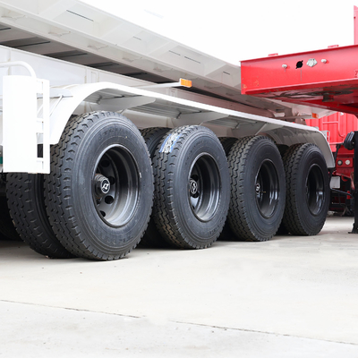 351-450 pk Halvepijp Achterste Dump Truck Aanhanger Tipper Halve aanhanger met 4 assen 40cbm 80tons