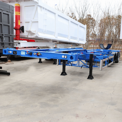351-450 pk Halvepijp Achterste Dump Truck Aanhanger Tipper Halve aanhanger met 4 assen 40cbm 80tons