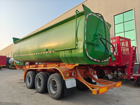 2/3 Assen Achterste dumptruck Halve aanhangwagen voor het vervoer van steenkool/erts/bouwmaterialen