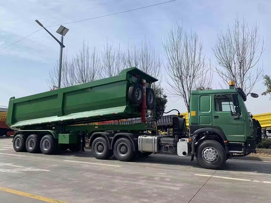 2/3 Assen Achterste dumptruck Halve aanhangwagen voor het vervoer van steenkool/erts/bouwmaterialen