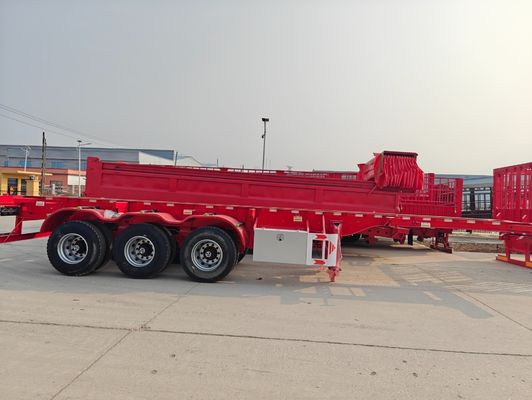 Op maat gemaakte aanvraag 4 assen 20ft Flat Bed Container Chassis Flatbed Semi Truck Trailers