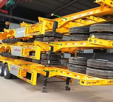 50 ton laadvermogen 40 FT skelet chassis halfrijtuig voor containervervoer