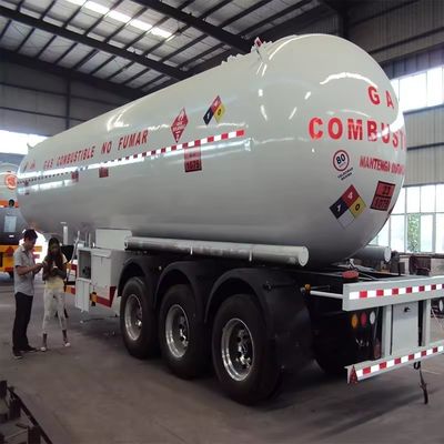13000x2500x3600mm Voorraden 57cbm 57m3 57000L 3-Axles LPG Wegtanker Semi-trailer Medium Gas