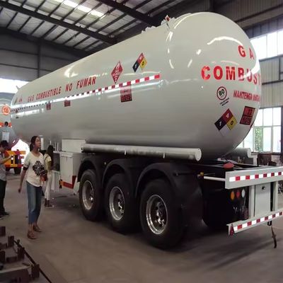 13000x2500x3600mm Voorraden 57cbm 57m3 57000L 3-Axles LPG Wegtanker Semi-trailer Medium Gas