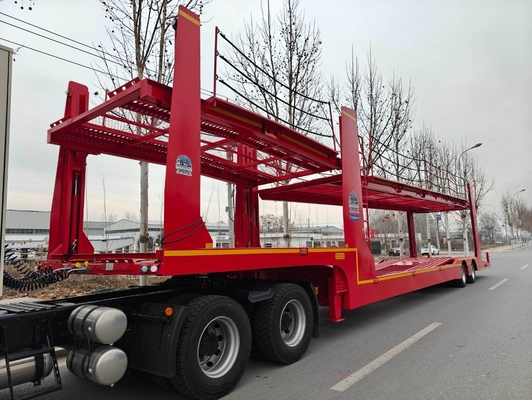 Voorraad 2 As 17m Auto Transport Trailer Car Carrier Truck Trailer voor medium duty