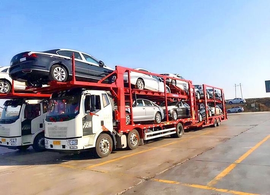 Voorraad 2 As 17m Auto Transport Trailer Car Carrier Truck Trailer voor medium duty