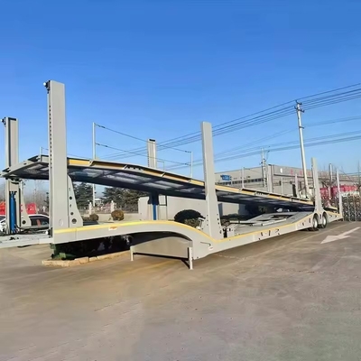 6 8 Eenheden Voertuigdrager Vervoer Halve aanhangwagen met mechanische ophanging van staal