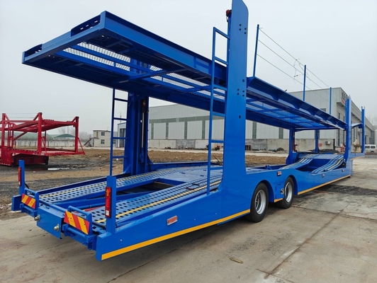 6 8 Eenheden Voertuigdrager Vervoer Halve aanhangwagen met mechanische ophanging van staal