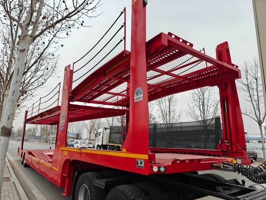 2 assen auto drager aanhangwagen 8 auto transport half aanhangwagen voor op maat gemaakte eisen