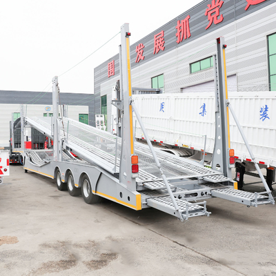 50T Hydraulisch Uitbreidbaar Gooseneck Drop Deck Flat Low Bed Loader Platform Lowbed Semi Trailer Lowboy voor zware lading