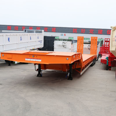 40ft plat laag bed half-trailer voor machine transport wielbasis 8000-9000mm