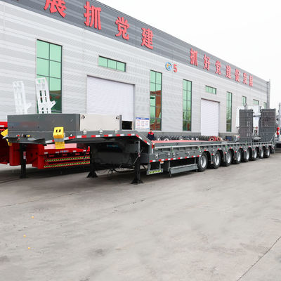 40ft plat laag bed half-trailer voor machine transport wielbasis 8000-9000mm
