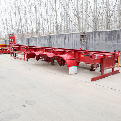 40ft plat laag bed half-trailer voor machine transport wielbasis 8000-9000mm