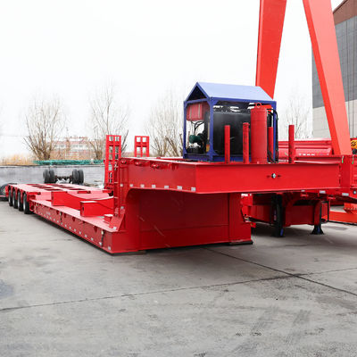 Hydraulische 3-assige 60tonne gooseneck kraan lage-bed aanhangwagen met ISO/TS16949-certificering