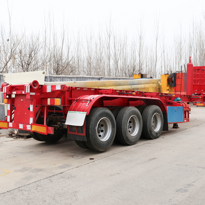 8000-9000mm Wielbasis Aanpassing laagbed Semi-trailer voor gebruikte aanhangwagens 4 assen