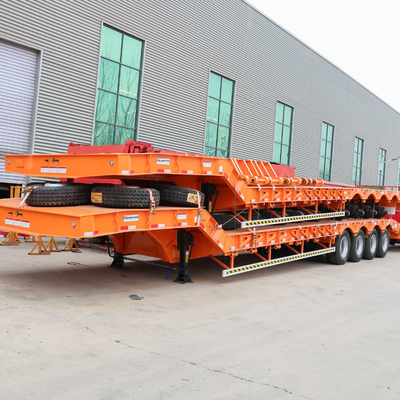 80 ton zwaar voertuig voor het vervoer van gooseneck-laadtrailers met een loopvlak van 2240 mm en 4 assen