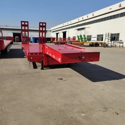 40 ton platbed lage-bed trailer met driehoekige/dubbele muntbanden en zwaar werkend ontwerp