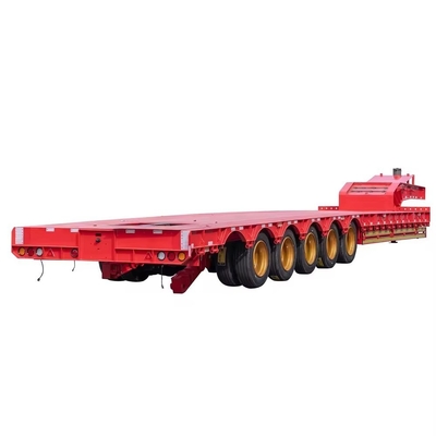 40 ton platbed lage-bed trailer met driehoekige/dubbele muntbanden en zwaar werkend ontwerp