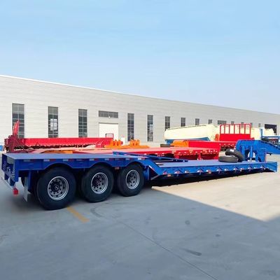 Wabco-remklep 70 ton Lowboy-half aanhanger met ladder en gerenoveerde aanhanger