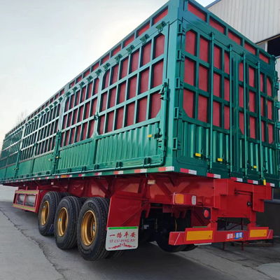 Gepersonaliseerde kleur staal 3 as stake hek half-trailer voor vrachtcontainer transport