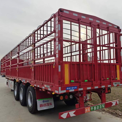 Jost of Fuwa landingsgestel 3 assen hek vracht zijwand halve aanhangwagen met banden
