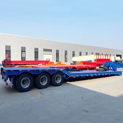 BPW/Fuwa 3,5 m Gooseneck Tri Axles 4 Axles 70 80ton Low Deck Lowbed Semi Trailers voor machines