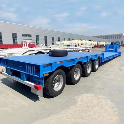 12 banden zwaar voertuig aangepast multifunctie 40FT 3 4 as Lowboy Lowbed Semi-trailer